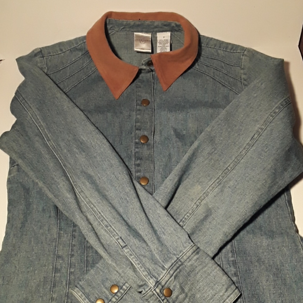 Emma James Womens Size 8 Cotton Jean Shirt Top